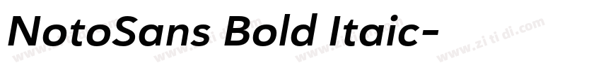 NotoSans Bold Itaic字体转换